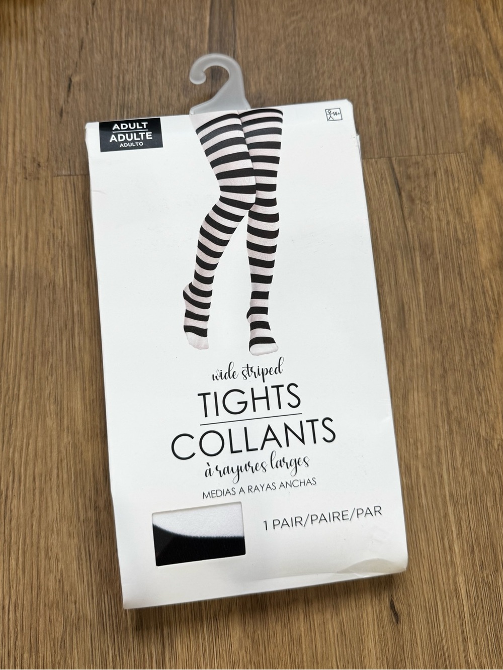 Black White Striped Tights Adult Wednesday Inspired Halloween NWT